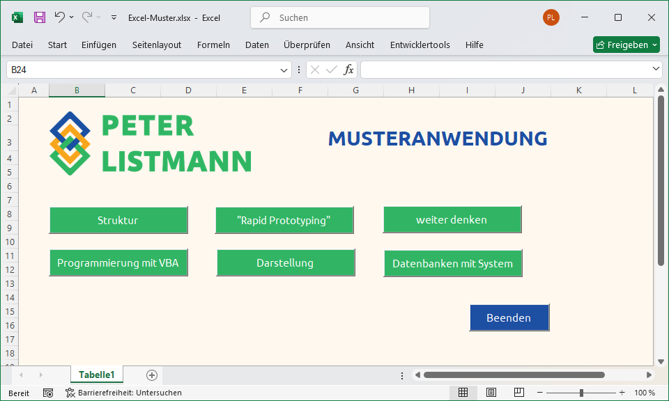 Excel Musteranwendung
